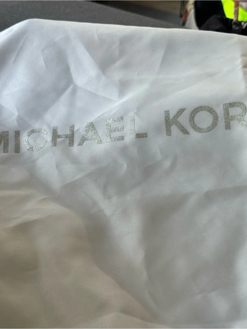 Michael Kors Jet Set Large Signature Logo Shoulder Bag Vanilla MK Logo Tote